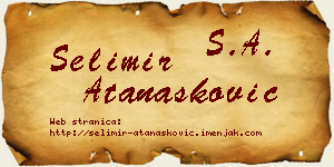 Selimir Atanasković vizit kartica